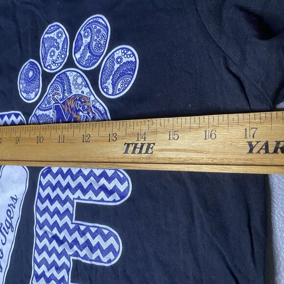 NWT University of Memphis Tigers T-Shirt Short Sleeves Womens Size XL Black Blue - Picture 6 of 7